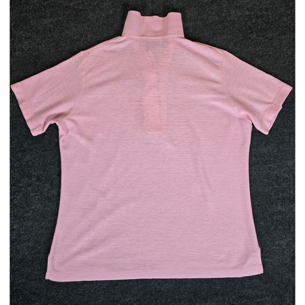 Vtg Haymaker Lacoste Women's Pink Polo Shirt Made in USA Cotton Casual Size L - Picture 5 of 10